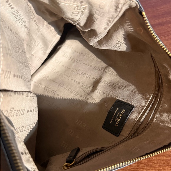 Margot Black Leather Crossbody Hobo Bag w/ Gold Hardware- Excellent Condition - Picture 6 of 6